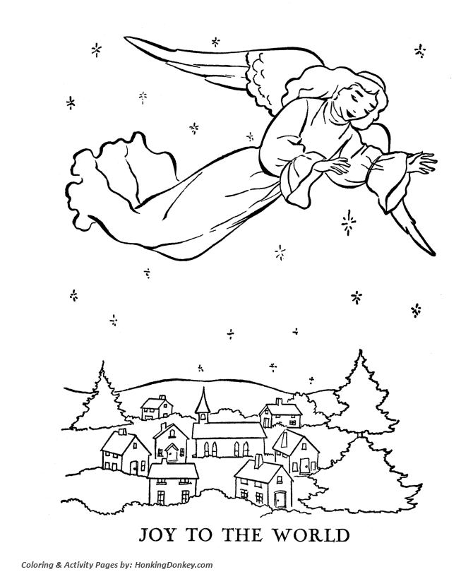 Religious Christmas Bible Coloring Pages - Joy to the World