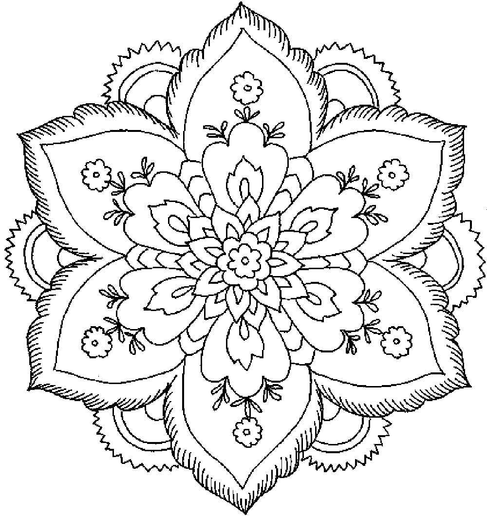 hard flower coloring pages printable   Clip Art Library
