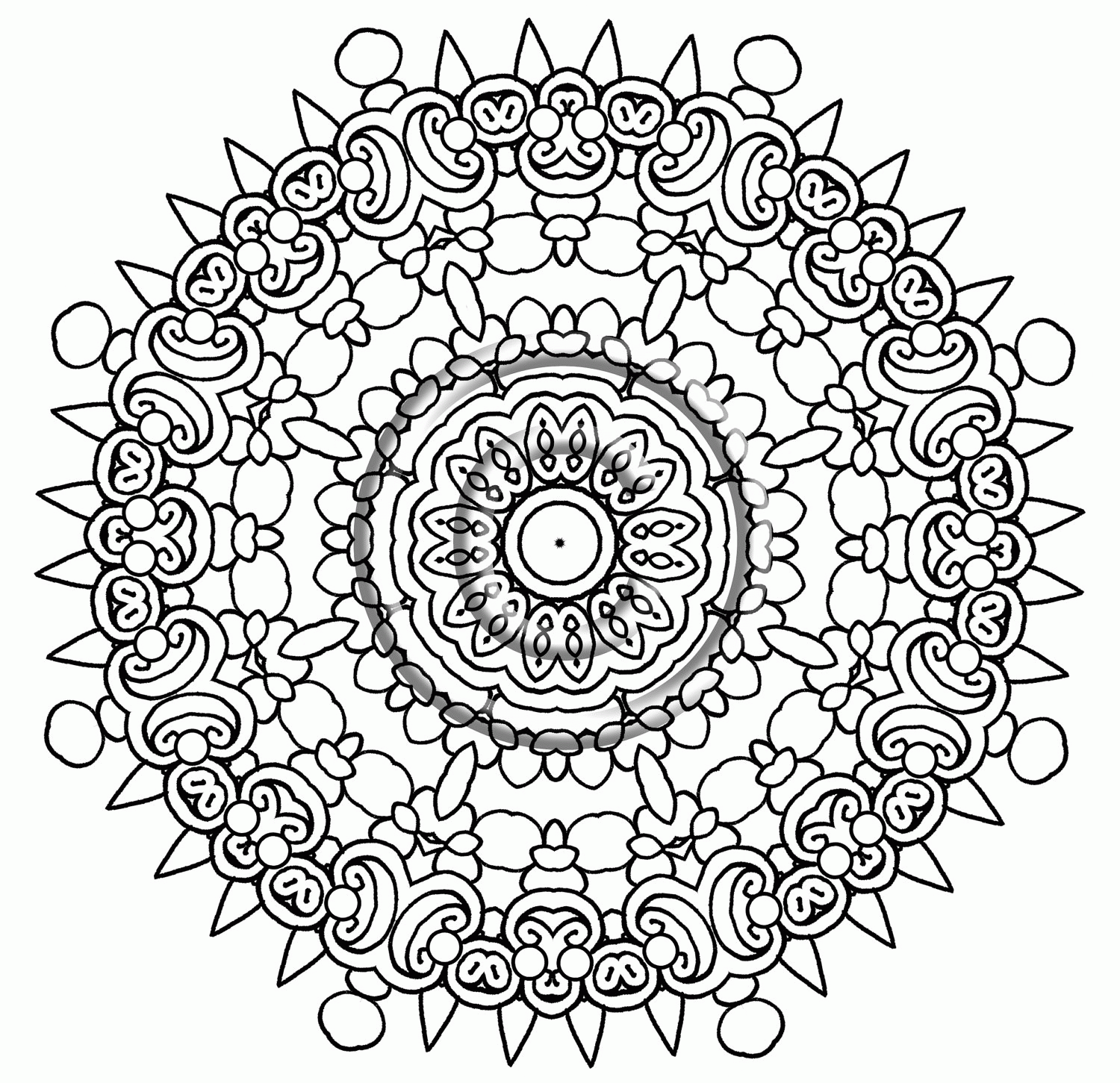 intricate mandala coloring pages | High Quality Coloring Pages