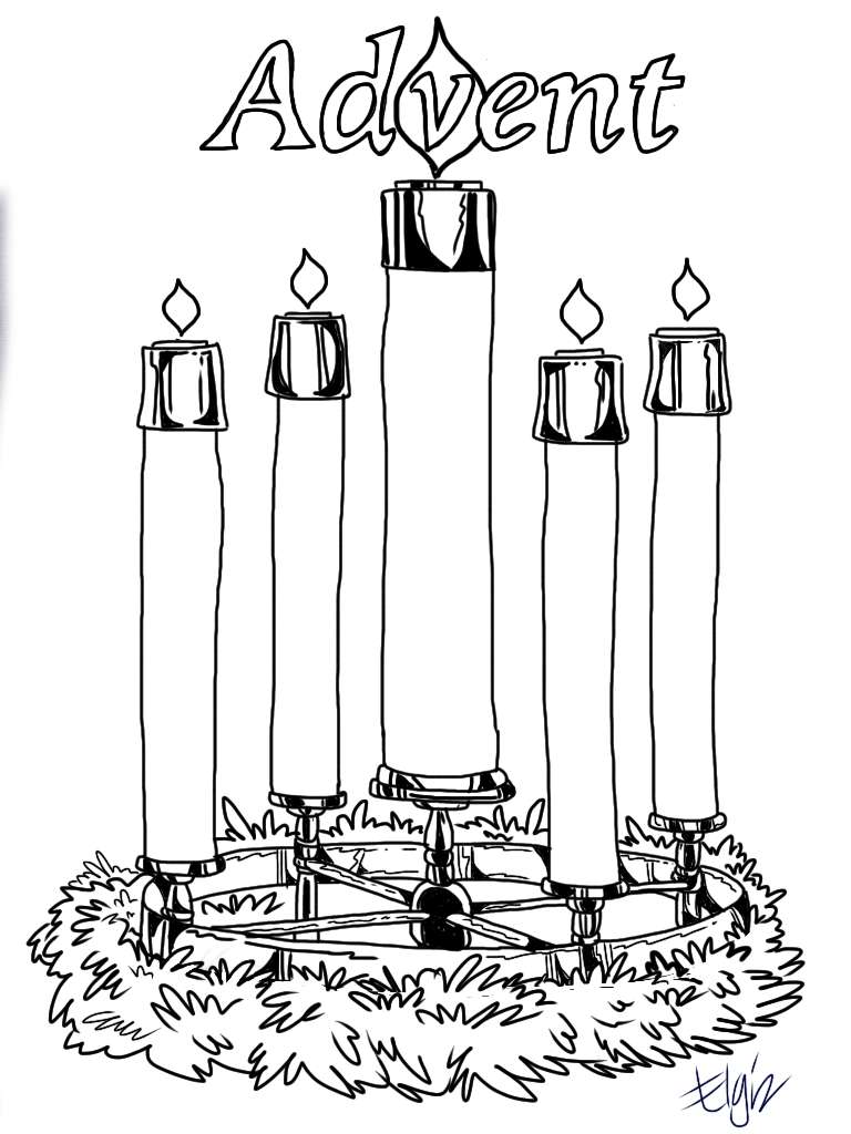 Advent Candles Coloring Pages