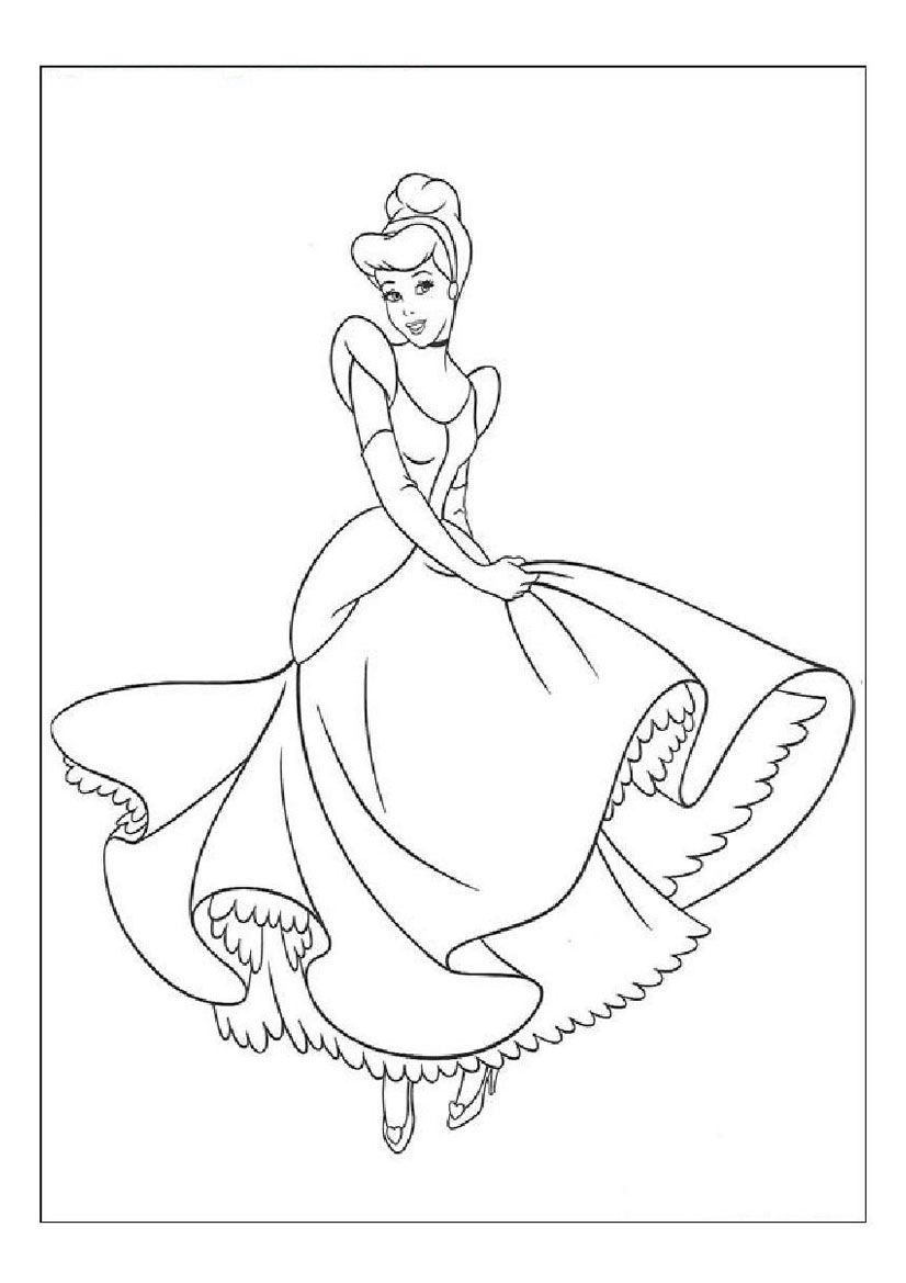 Cinderella Coloring Pages Printable Free | Coloring Pages For All Ages