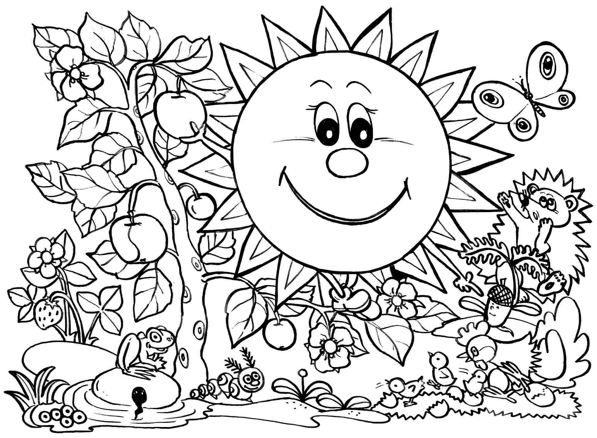 Free Coloring Pages Free For Kids Spring Time Download Free Coloring 