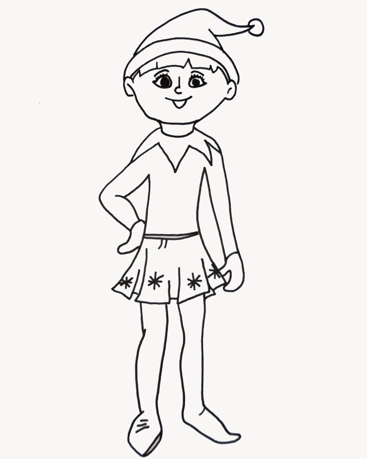 Free Free Elf On The Shelf Coloring Pages, Download Free Free Elf On