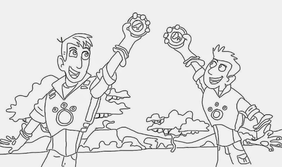 wild kratts coloring pages brothers