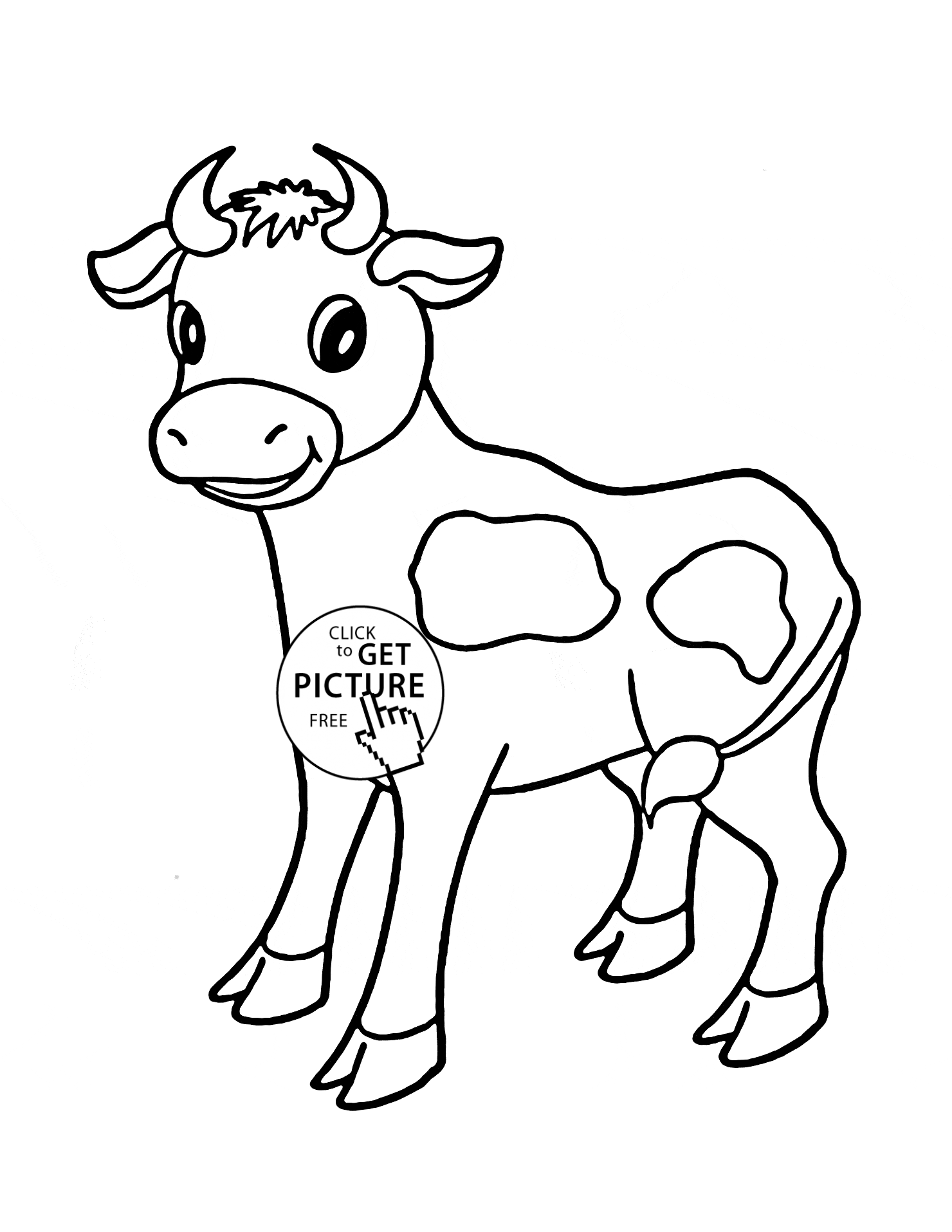 Free Cow Printable Coloring Pages, Download Free Cow Printable Coloring