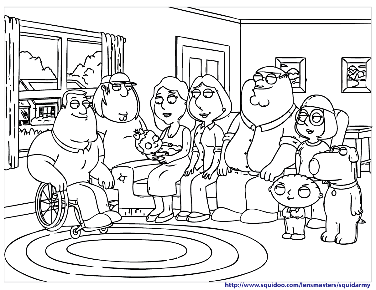 Family Guy Printables | Coloring Pages for Kids and for Adults