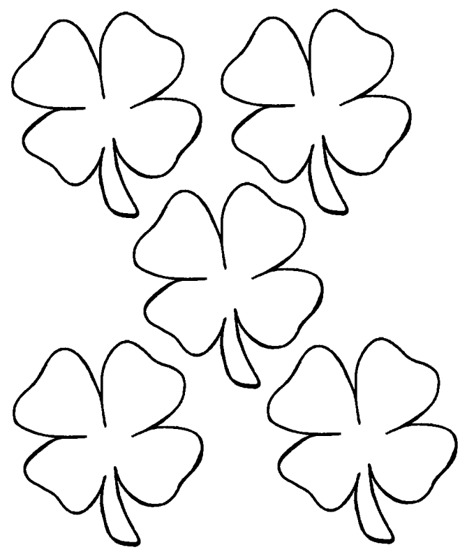 Four Leaf Clover Coloring Pages |Free coloring on Clipart Library