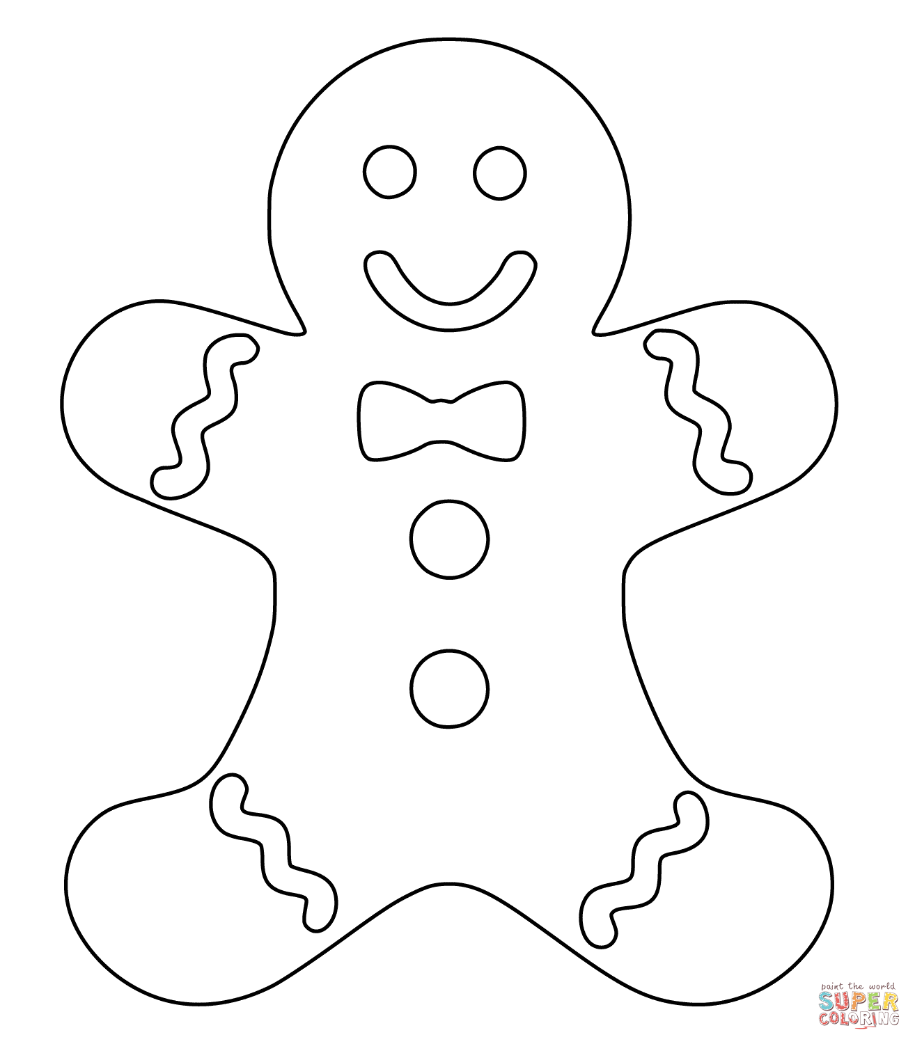 Christmas Gingerbread Man coloring page | Free Printable Coloring