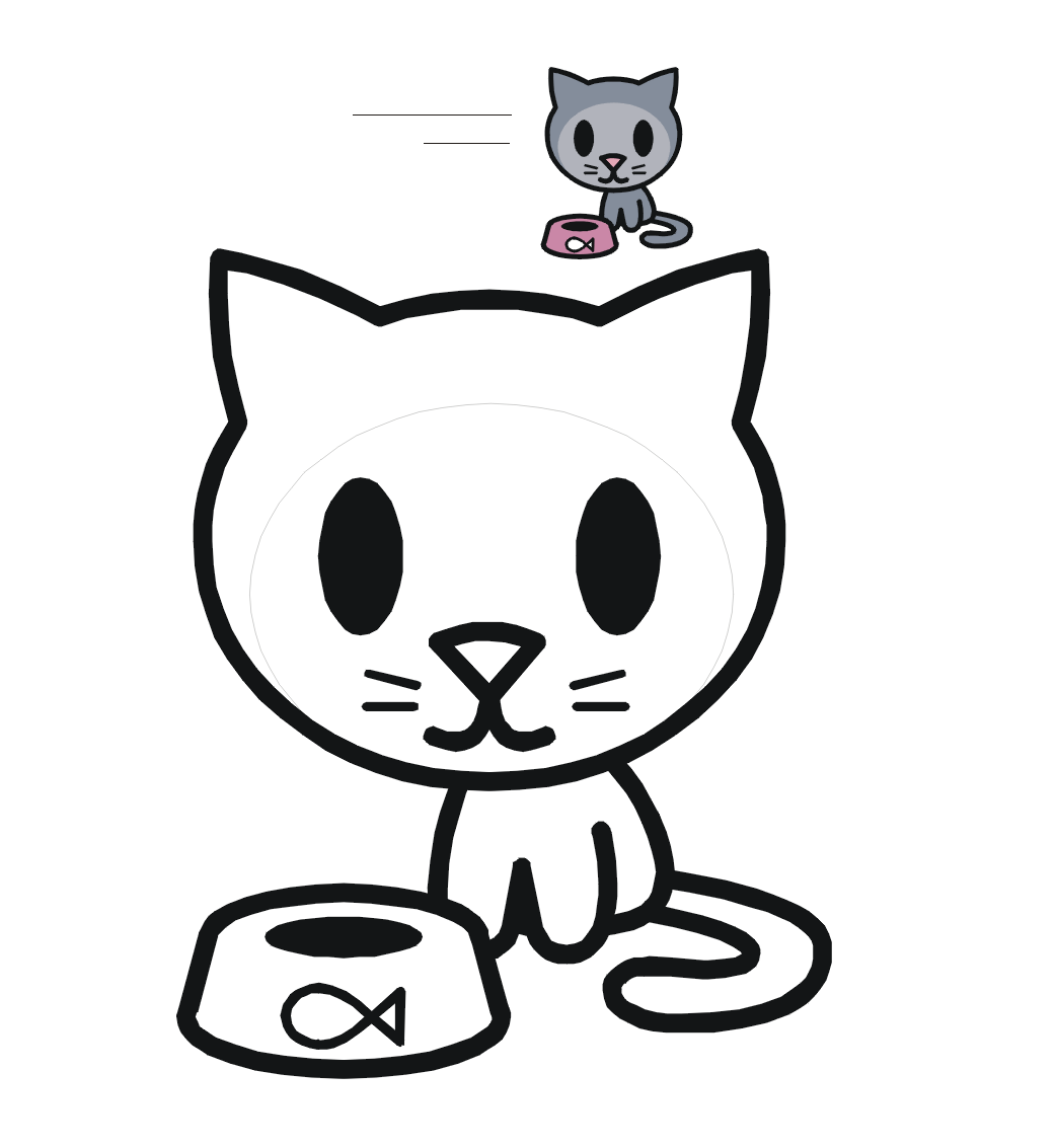 cute baby cat coloring pages easy   Clip Art Library