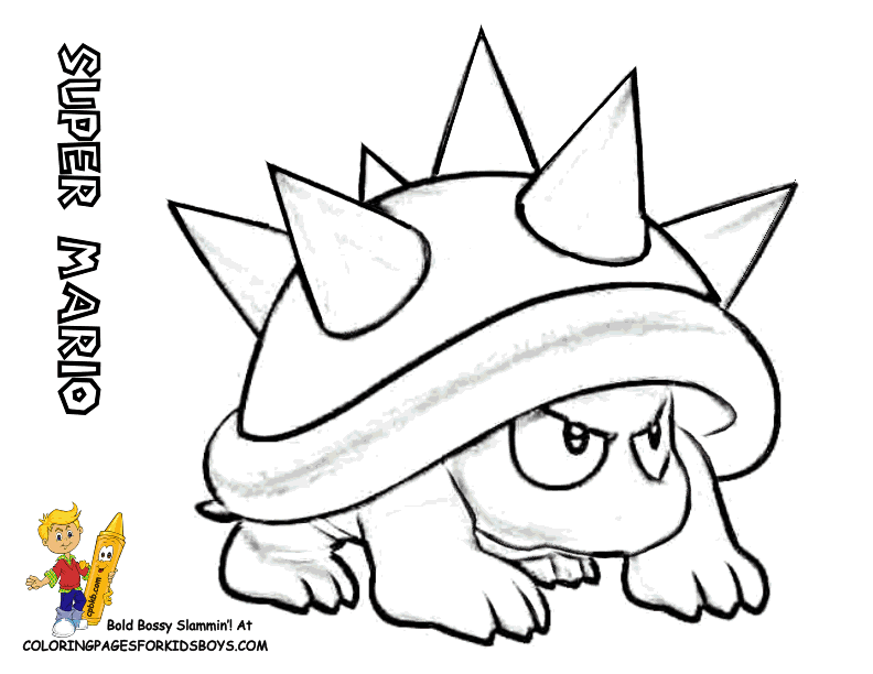 Super Mario Bros Coloring at-Coloring-Pages-Book-For-Kids-Boys