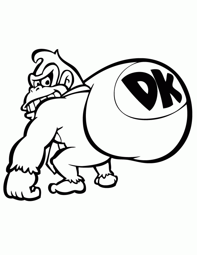 Facts Donkey Kong Coloring Page , Languages