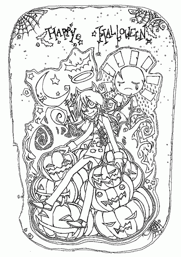 Free Halloween Coloring Pages Adults, Download Free Halloween Coloring