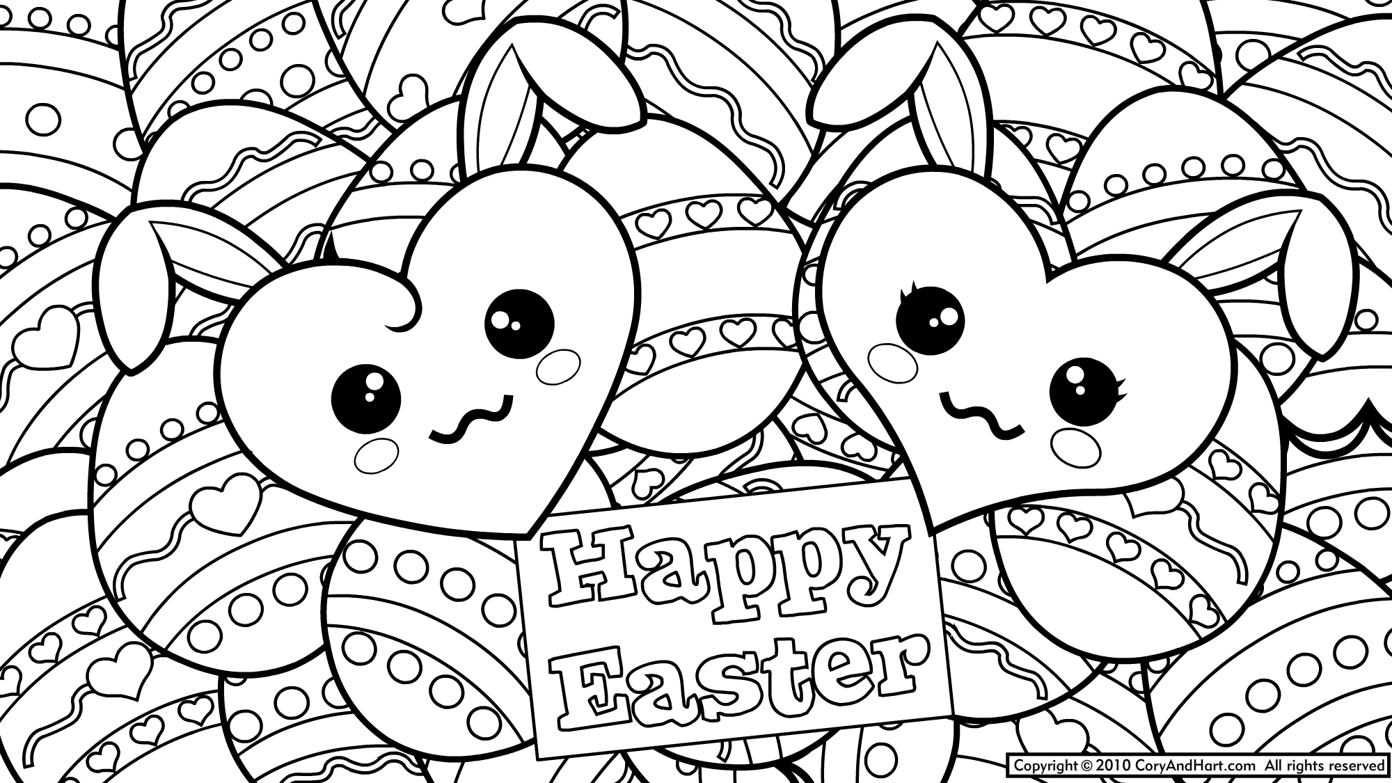Bunnies Coloring Pages Love | Coloring Pages For All Ages