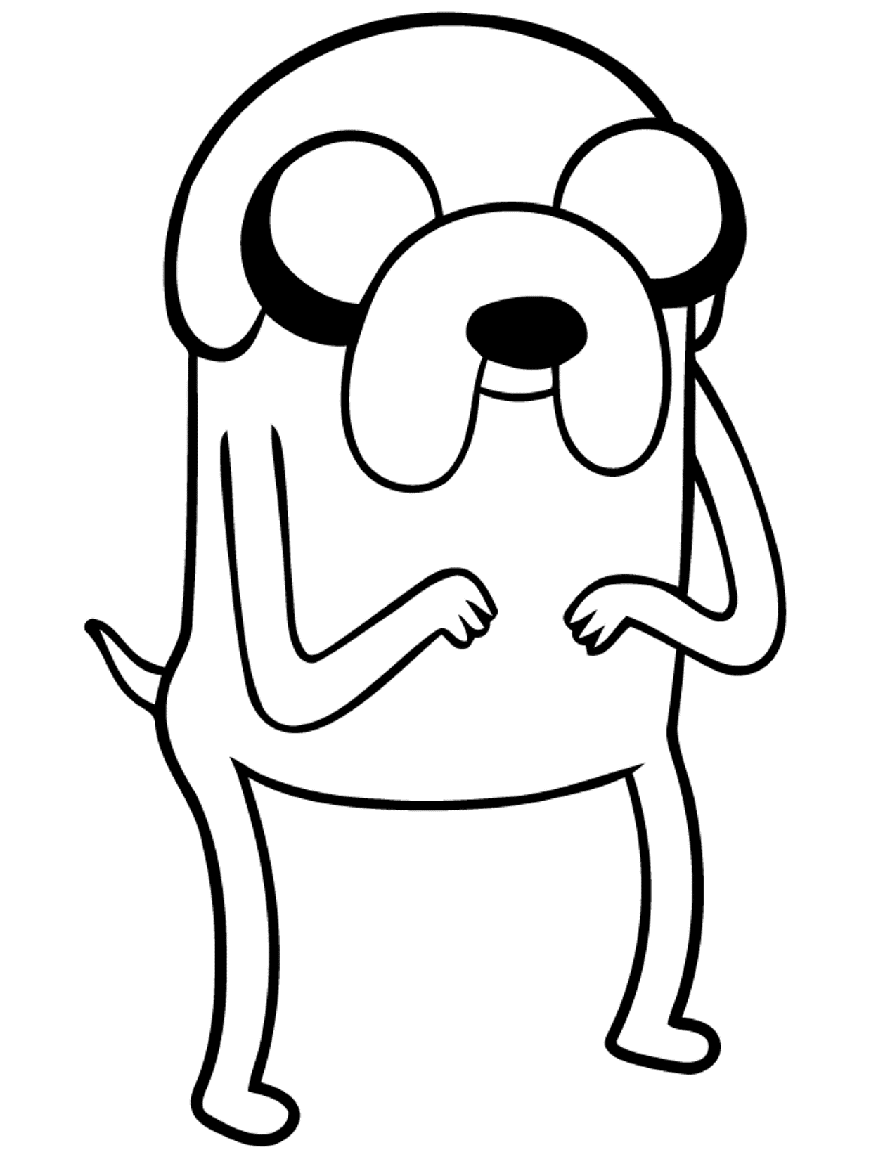 Jake The Dog Adventure Time Coloring Pages | Cartoon Coloring