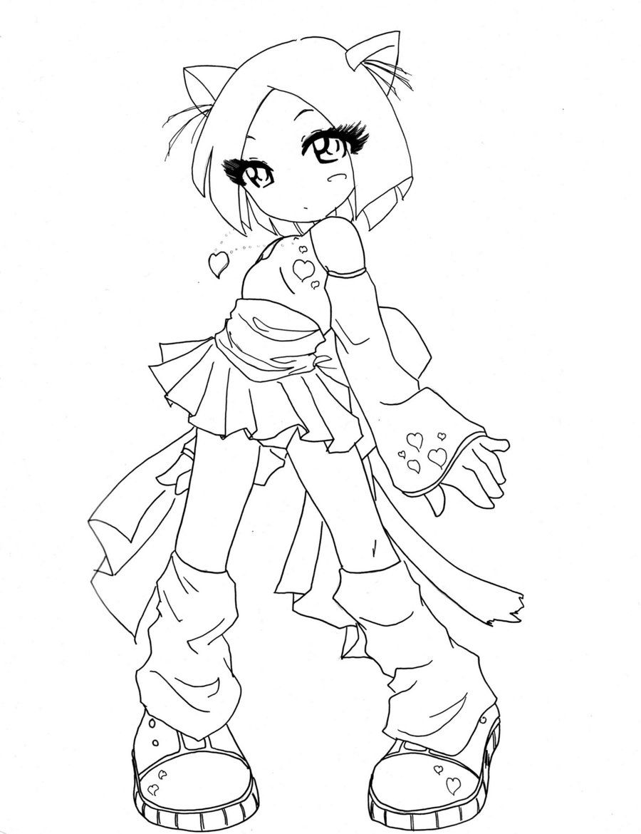 Cute Anime Coloring Pages Clip Art Library