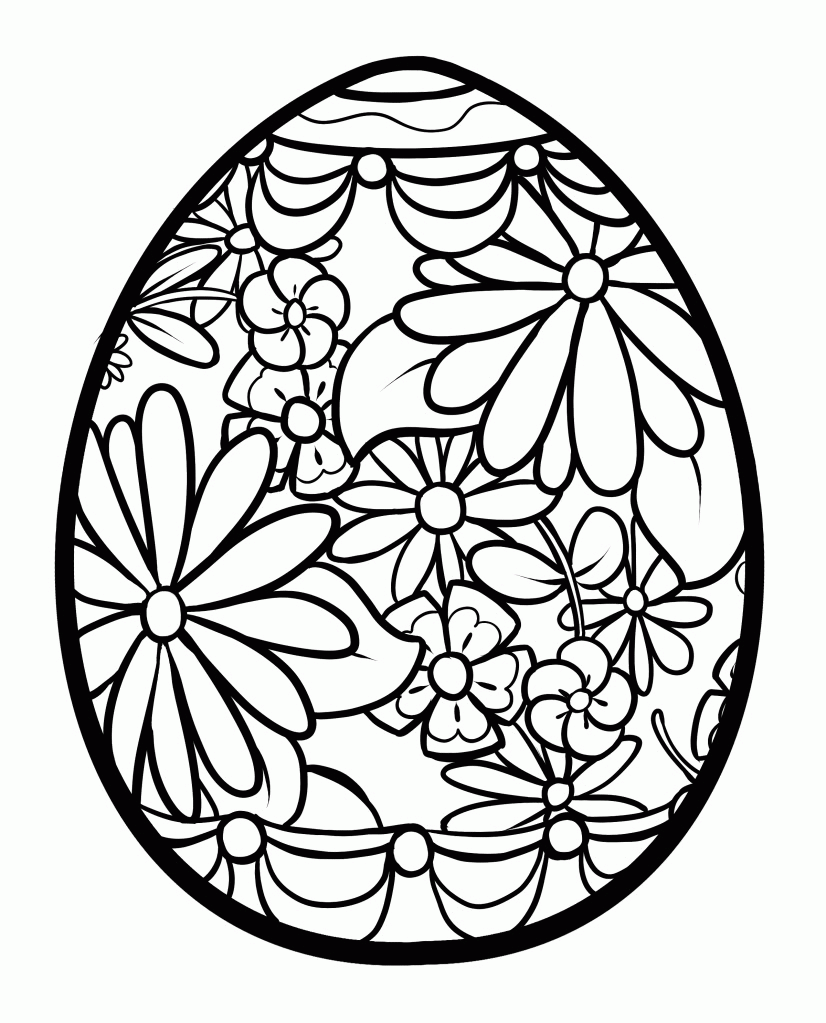 free easter egg coloring pages - Clip Art Library
