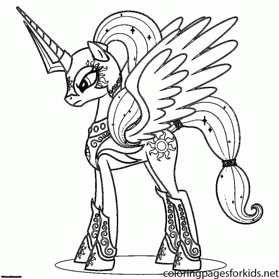 Papers My Little Pony Princess Celestia Coloring Pages Products I