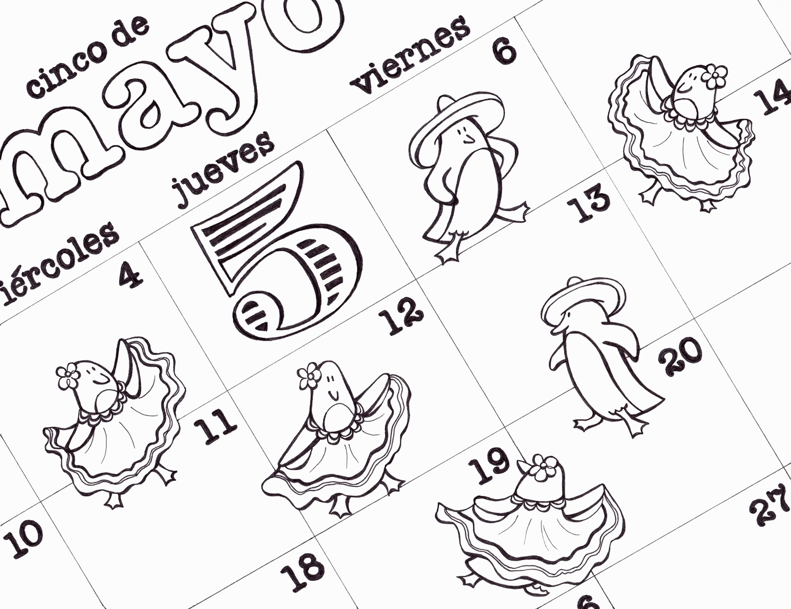 Free Printable Cinco De Mayo| Coloring Pages for Kids - Best