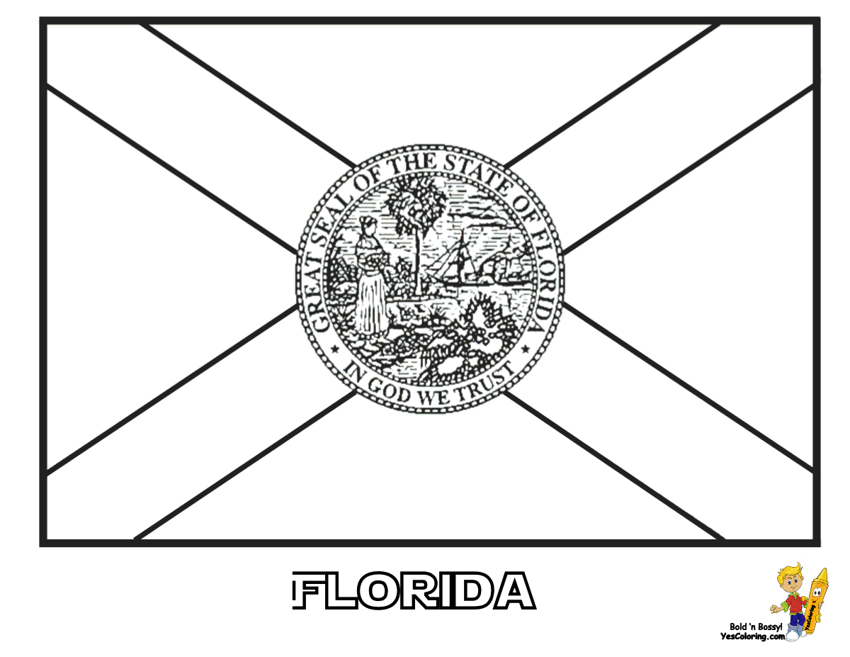 Patriotic State Flag Coloring Pages | Alabama-Hawaii | Free
