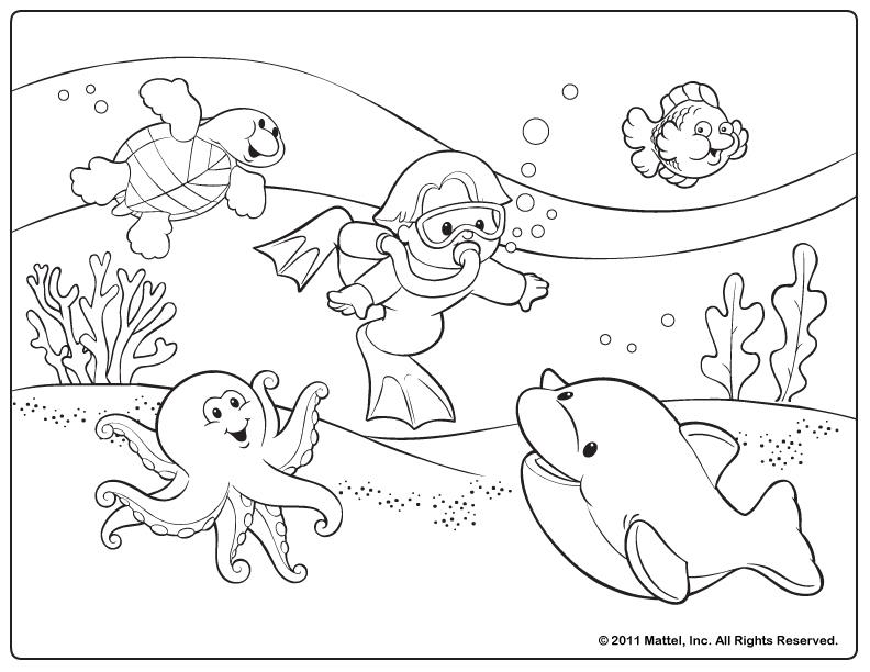 Beach Coloring Pages For Tracing | Coloring Pages For All Ages
