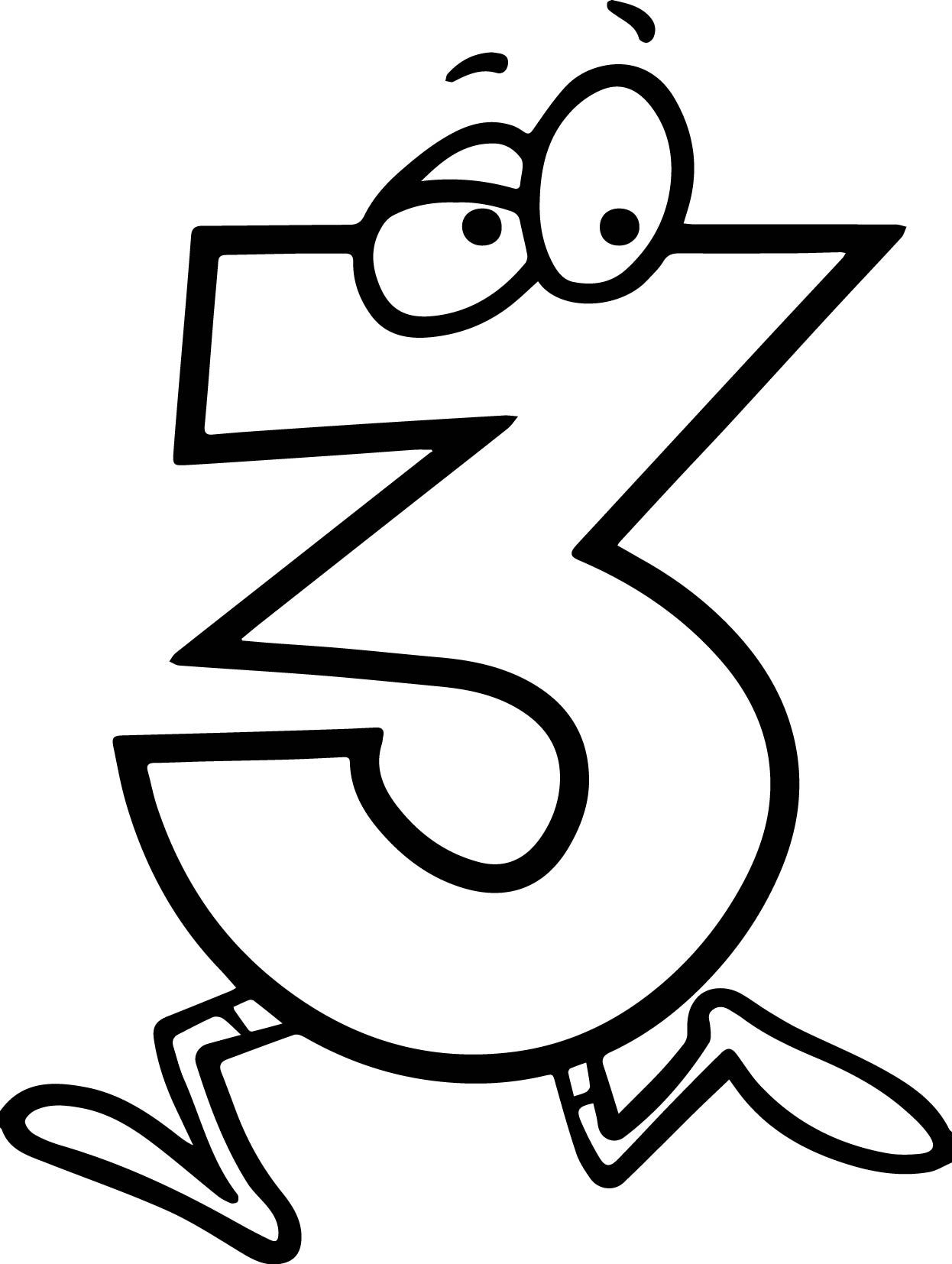 Number 3 Drawing For Kids Clip Art Library