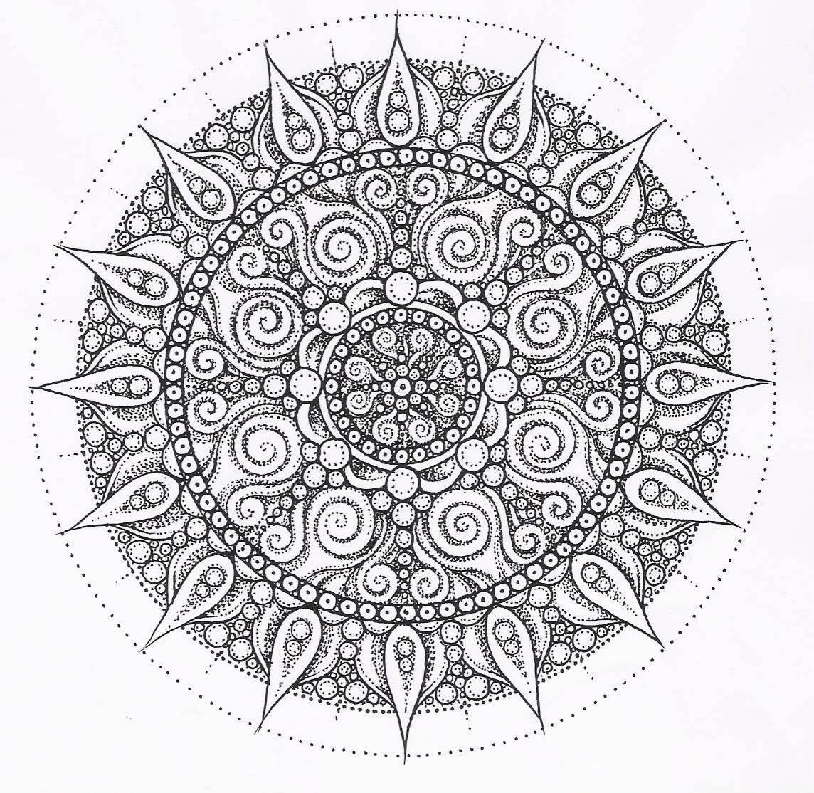 Difficult Mandala | Coloring Pages for Kids and for Adults