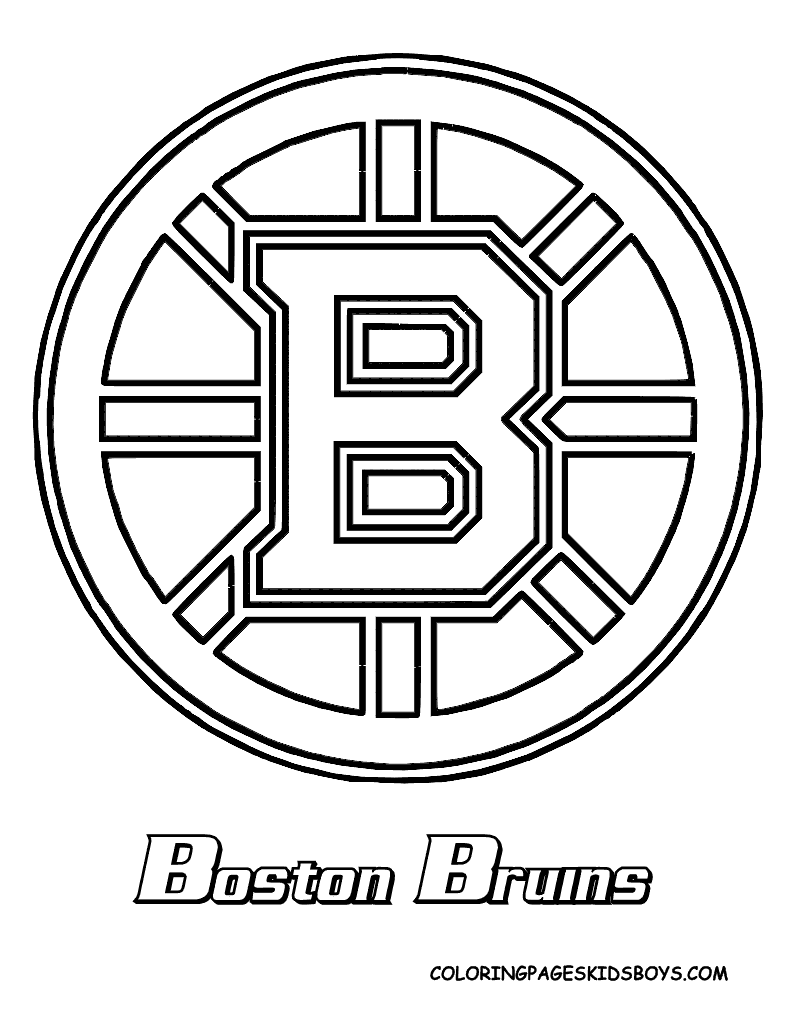 Boston Bruins Logo - NHL Team Logos Coloring Pages