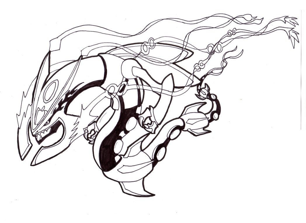 Rayquaza Coloring Pages 