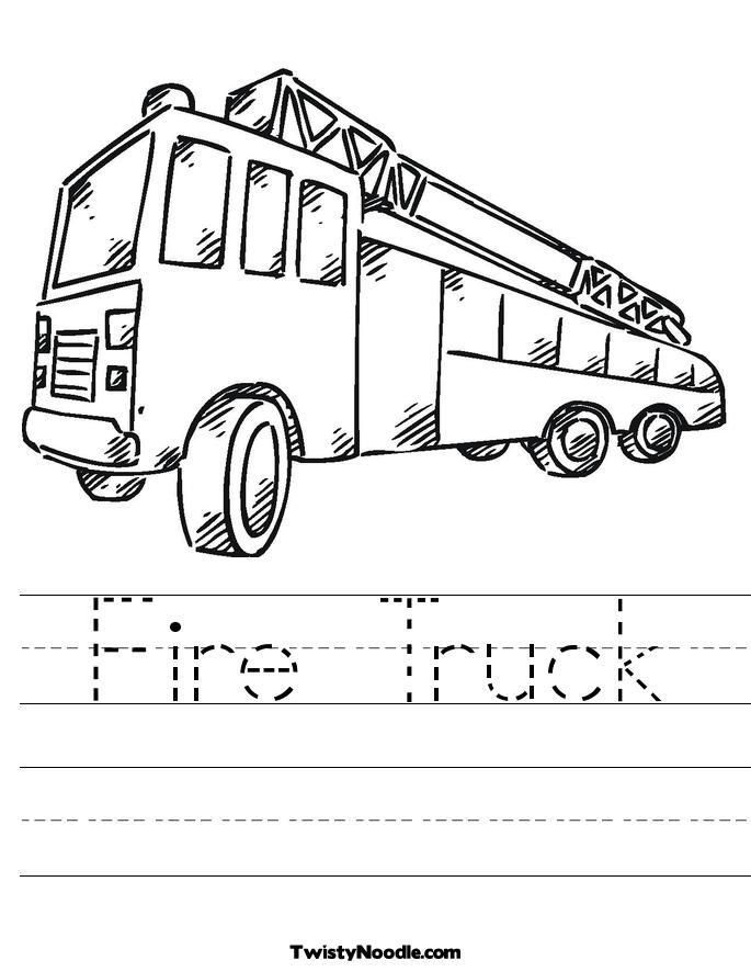 old fire truck Colouring Pages