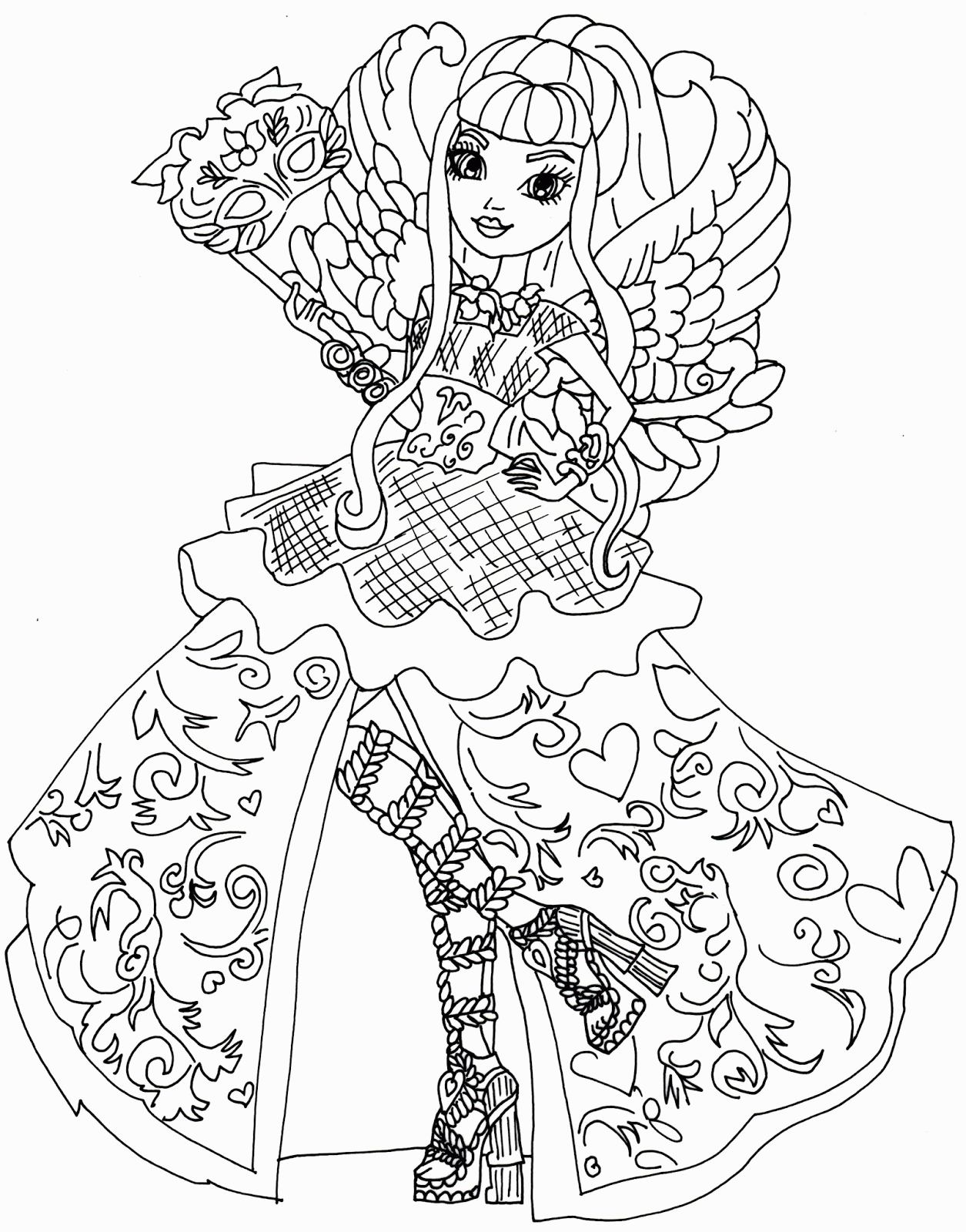 Free Printable Ever After High Coloring Pages: C.A Cupid
