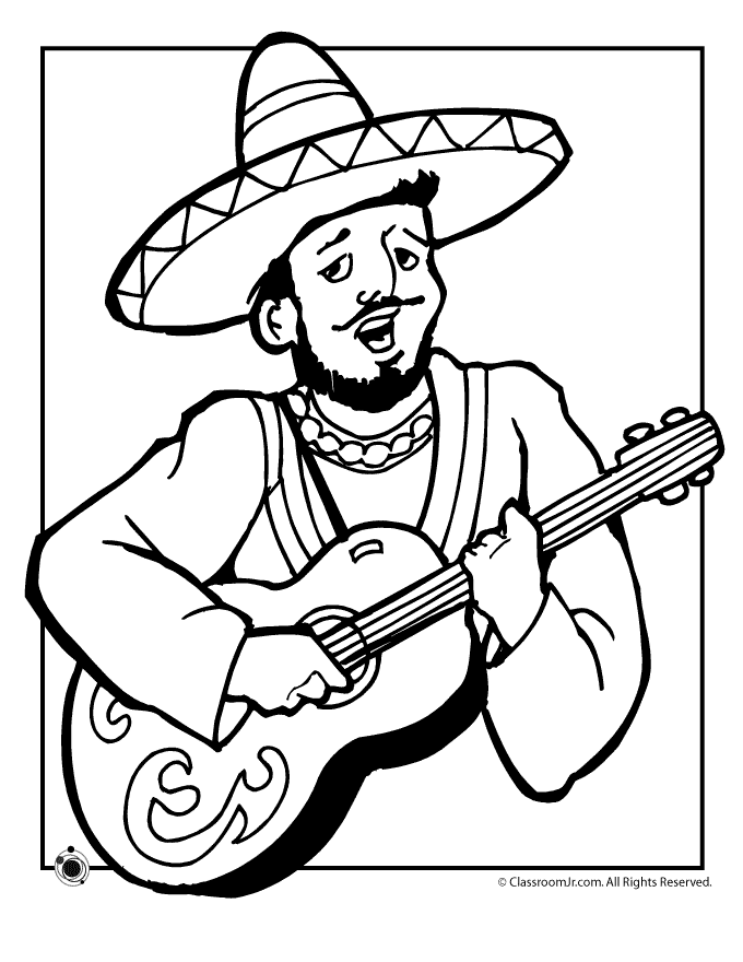 Mexican Fiesta | Coloring Pages for Kids and for Adults