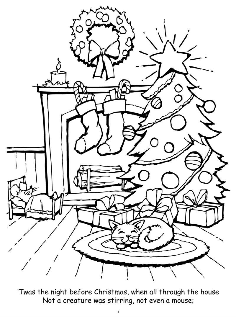 Free Night Before Christmas Coloring Pages Free Coloring Pages