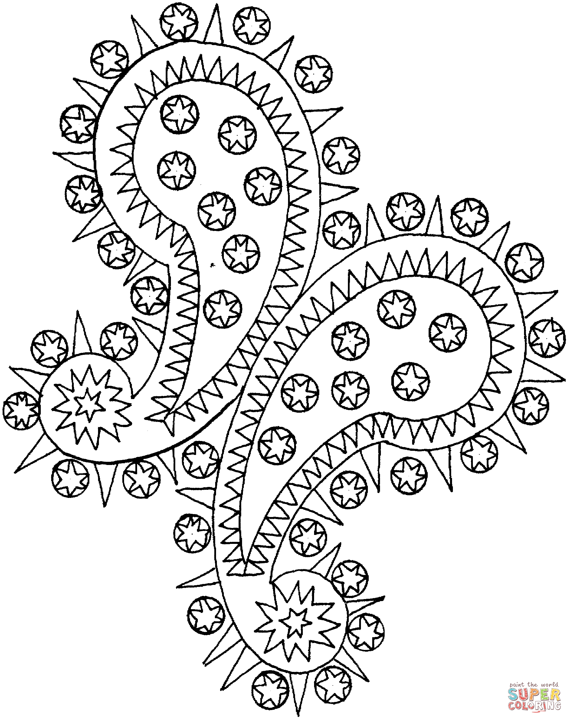 Paisley coloring page | Free Printable Coloring Pages