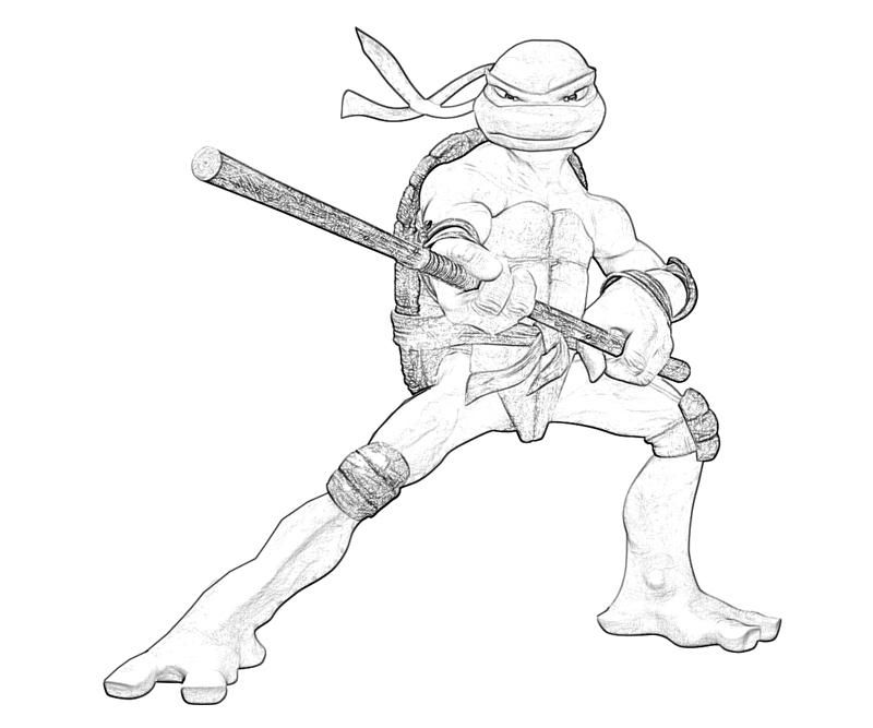 Ninja Turtles Coloring Pages Donatello | High Quality Coloring Pages