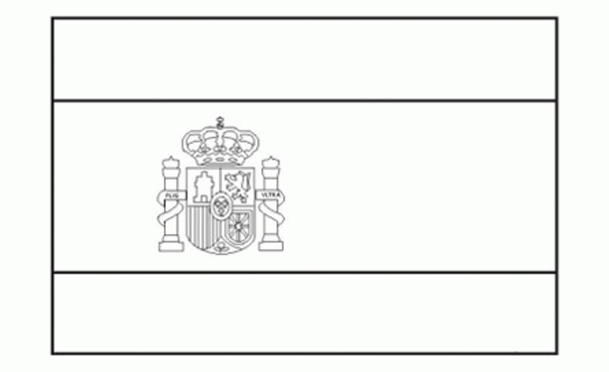 Spain Flag Coloring Page For Kids | Flags Coloring pages
