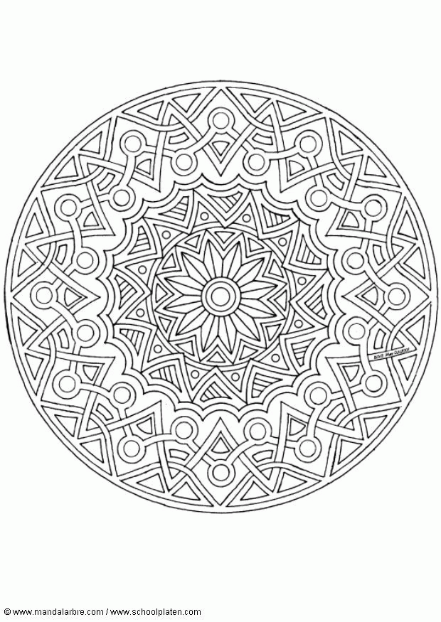 intricate mandala coloring pages | High Quality Coloring Pages