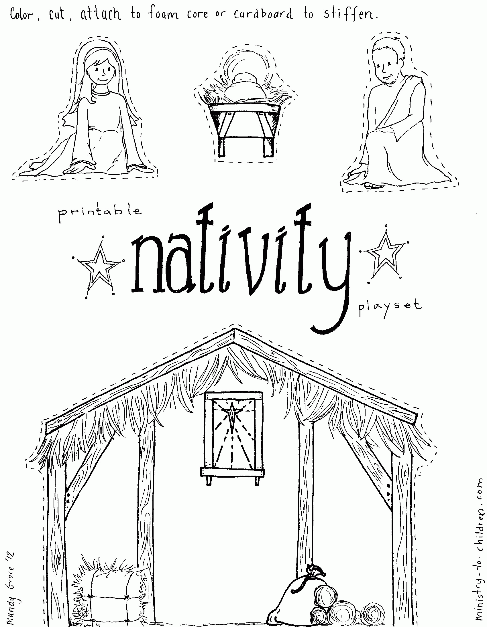 printable nativity crafts christmas Clip Art Library