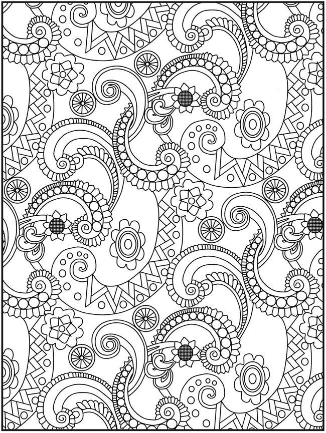  Free Printable Paisley Coloring Pages - Adult Paisley