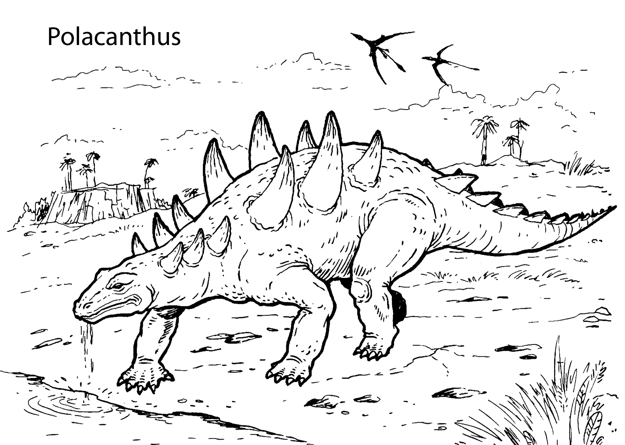 Free Simple Dinosaur Coloring Pages Download Free Clip Art