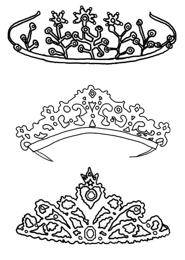 Type of Princess Crown Coloring Page
