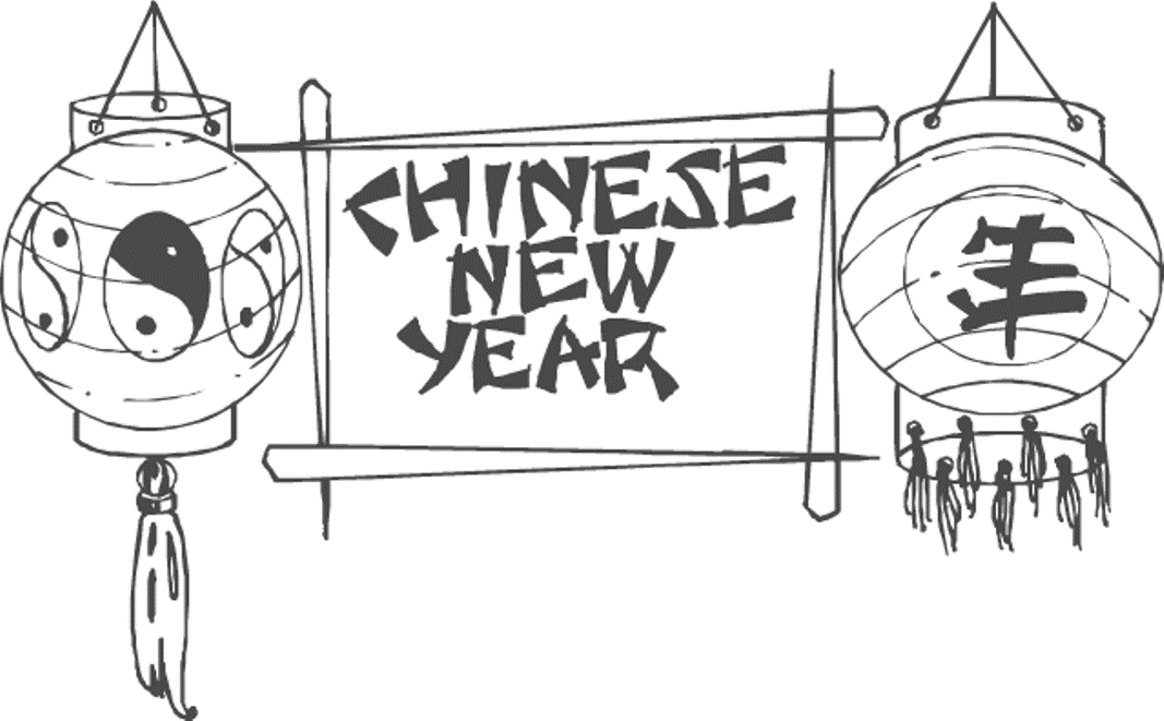Lanterns Chinese New Year Coloring Pages | New Year Coloring pages