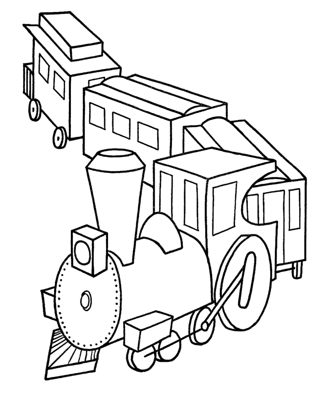 Toy Train Coloring Pages Car Pictures