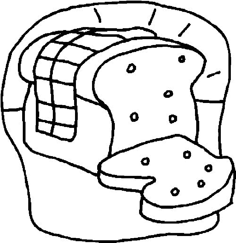 Bread And Butter - Food Coloring Pages : 