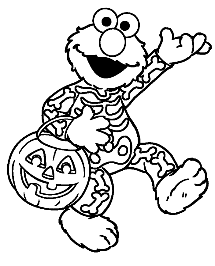 Elmo Halloween Coloring Pages |Kids Coloring Pages Printable