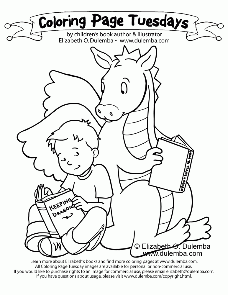  Coloring Page Tuesday - Keeping Dragons