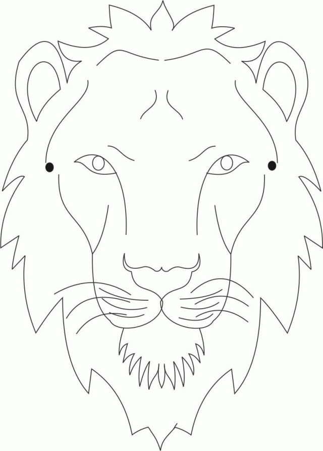 Lion Mask Coloring Page Download Printable Coloring Page