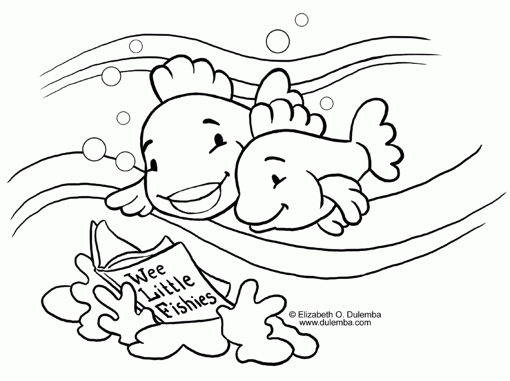 School Of Fish Coloring Sheet Images  Pictures 