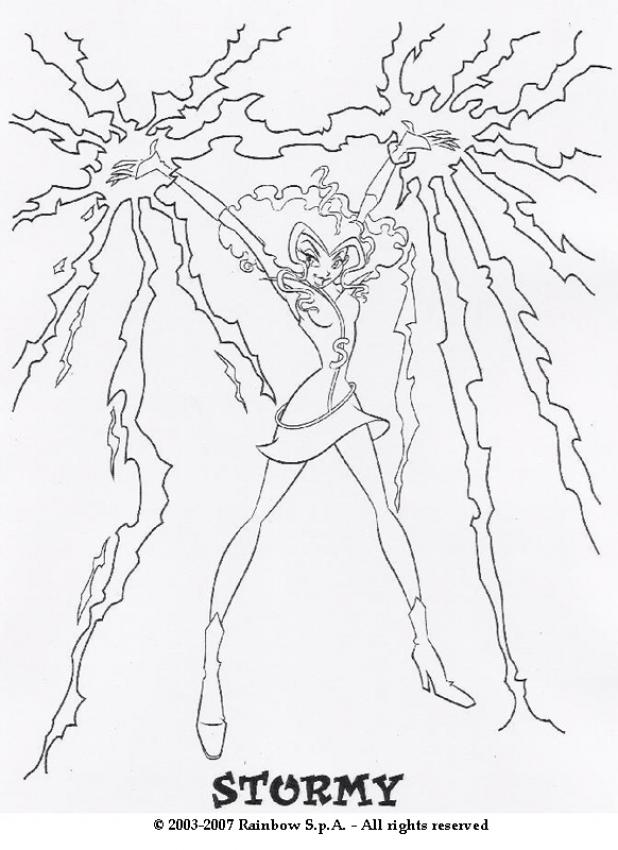 WINX CLUB coloring pages - Stormy the youngest witch