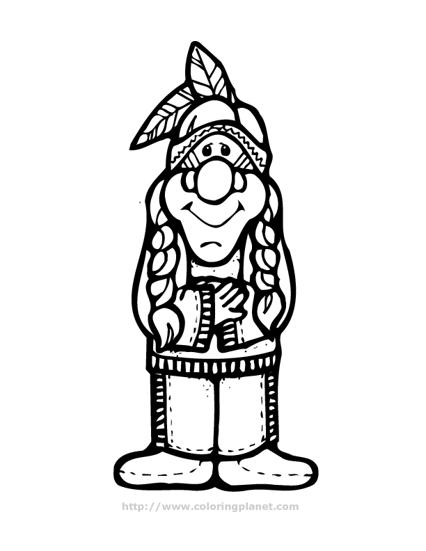 Native American | printable coloring in pages for kids 