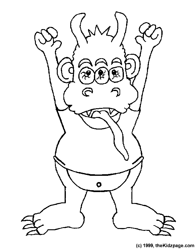 Little Monster - Free| Coloring Pages for Kids 